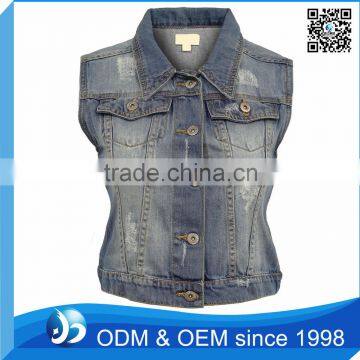 Custom Classic Medium Washed Vintage Denim Vest