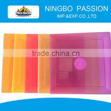 plastic color square plates