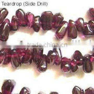 Garnet Smooth Teardrop Beads