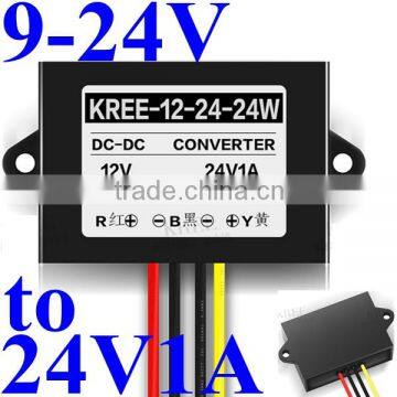 DC-DC Boost Converters 12V Step Up to 24V 1A 24W Power Supply Module with Case for Car LED etc