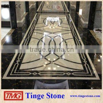 Hotel flooring marble medallion colorful border designs