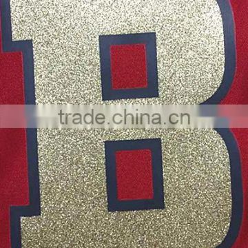 Wholesale glitter heat transfer vinyl for sportswear/heat press transfer vinyl