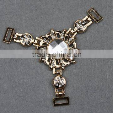 The metal shoe lace chain jewelry strass for sandal