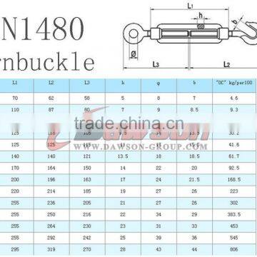Eye and Eye Din 1480 Standard Wire Rope Turnbuckle photo-6