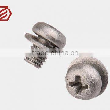 Cross recessed pan screw assemblies with washers -- DIN6900