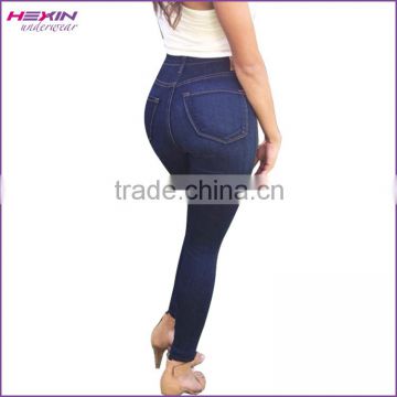 Perfect Waist Straight Butt Lift Quality Classic Blue Jeans Wholesale Price                        
                                                Quality Choice