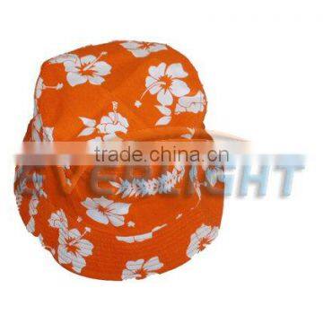 bob hat,flower hat,imprint hat,Hibiscus hat