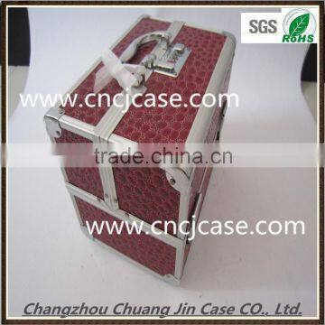 PVC Leather Panel Display Cheap Portable Professional Aluminum Combination Lock Cosmetic Case photo-3