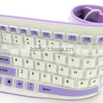 High Quality Corlorful Silicone Keyboard/folding Silicone Keyboard/portable Keyboard