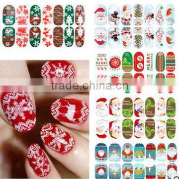 3d nail ,christmas nail sticker , glow in the dark children christmas patterned decoration nail sticker