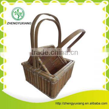 New Design Wood Basket With Handle photo-6