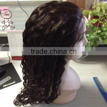 brazilian hair full lace wig with baby hair natural hair wig #1b full lace wig