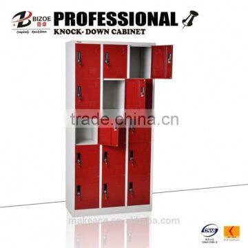 hot sale KD kd structure steel 15 doors locker