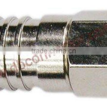 All metal rg 6 universal crimp f connector