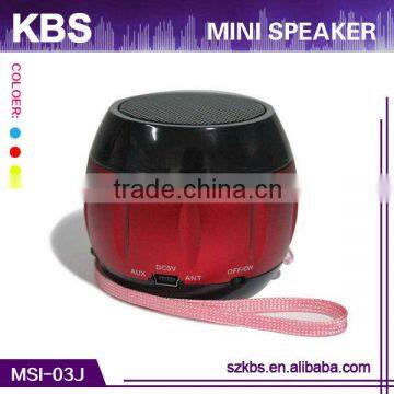 Portable Mini Speaker Volume Control With Compatible USB/FM,LED Light