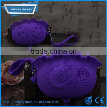 wholesale silicone key and cards pouch