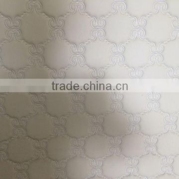 Metallic semi PU leather for beautiful wallpapers usage with embroider