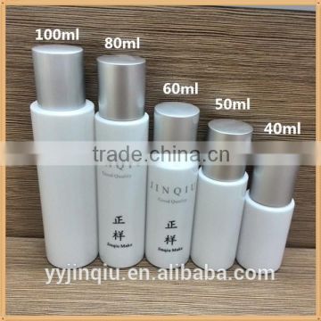 PET/PETG bottle with aluminium cap for cosmetic packaging