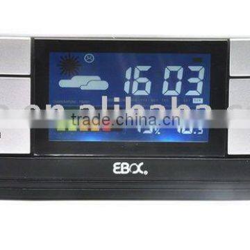 color display radio controlled alarm clock with temperature and calendar