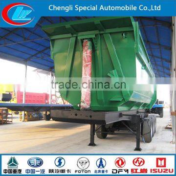 African Use 3 Axle Dumper Trailer Front Lifting Hydraulic Dumper Trailer 45cbm Used Truck Trailer for Sale photo-2
