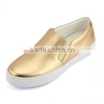 Microfiber lining casual footwear women Genuine pearl leather loafer shoe ladies rubber soles flat shoes casual skateboard shoes