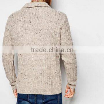 New Design Men's Fashion Shawl Collar Button Cardigan Sweater photo-4