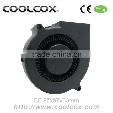 CoolCox 9733 blower fan,97x94x33mm turbo fan,DC 12V/24V electric blower fan,air conditionning turbo fan blower