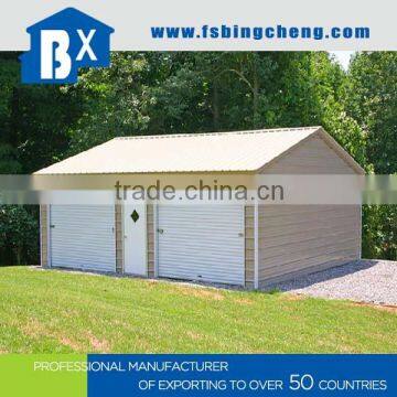low cost steel structure prefab car garage