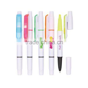 double ended Highlighter pen & logo custom & pen with cap giveaway gift message pen