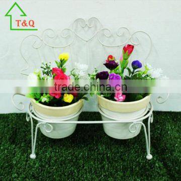 New Vintage Cream 2 in 1 Stylish Garden Outdoor Glazed Ceramic Planter