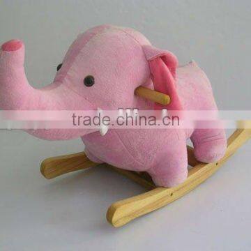 Plush elephant rocking horse with sound new ride on toys