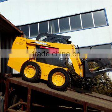 New Hysoon Chinese skid steer loader with Grapple Bucket