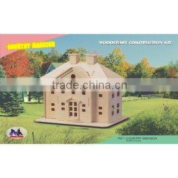 WOODEN TOY COUNTRY MANSION