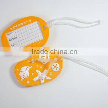 Eco-friendly oem custom plastic rubber pvc luggage tag for promotional gift