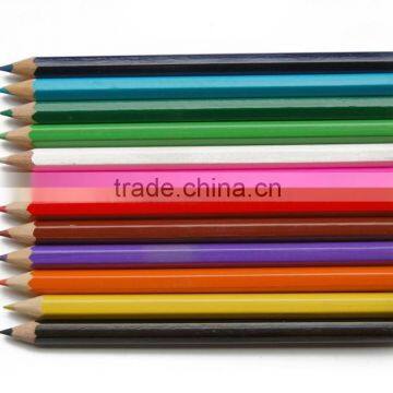 Office and school supplies OEM Eco-friendly Jumbo round wood color pencil in metal box