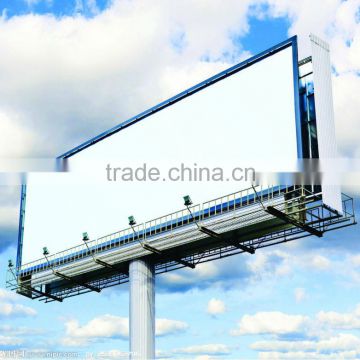 Customized Outdoor Steel billboard poles with two face signage lamp pole advertising