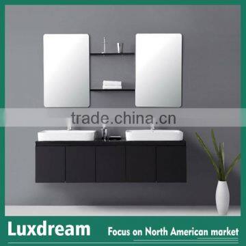 Grey 60" European Wall Mount Bathroom Vanity Cabinet photo-5