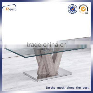 Coffee Table for Living Room, Top Glass MDF Table , Low Height Coffee Table photo-4