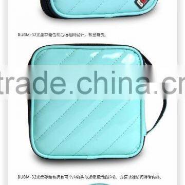 Fashion Blue 32 Capacity PU Leather Cover CD Case DVD Case Car Disc Case photo-3