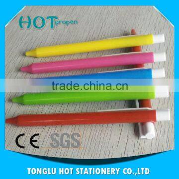 Very cheap products Solid color barrel, white clip multi purpose plastic pen