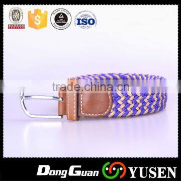 Popular High Quality Two-Tone Woven Stretch Elastic Ladies Fashion Belt