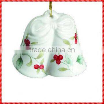2013 New Exquisite Workmanship Custom Decal Hanging Ceramic Bell