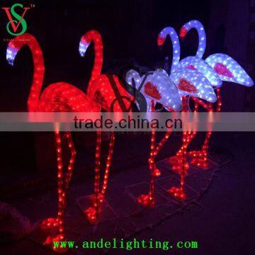 3D acrylic flamingo decorative led light lighted outdoor animal decoration