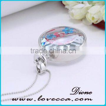 2016 Trending Perfume Bottle Necklace Pendant Dried Flower Necklace photo-2