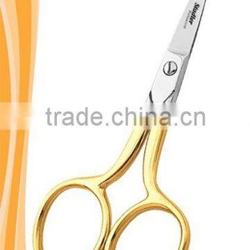 Silk wrap scissor stainless steel gold plated straight pointed blade 10.5 cm