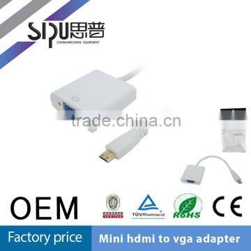 SIPU White color 9 years factory wireless Mini hdmi to vga adapter cable