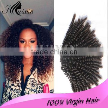 100% unprocessed virgin human hair weft Eurasian kinky curly