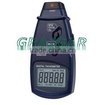 HOT SALE ! Hand-Held SM6234E Non-contact Photoelectric Pro Laser Tachometer RPM Meter Speed Tester Storage