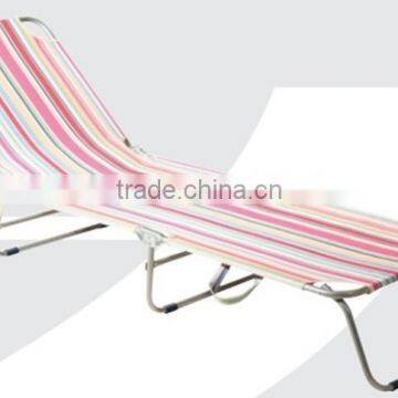 Steel folding beach chaise sun lounge chair