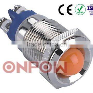 30 Years Industry Leader ONPOW Metal signal lamp GQ16G-D/L/N Dia. 16mm CE ROHS IP67 waterproof